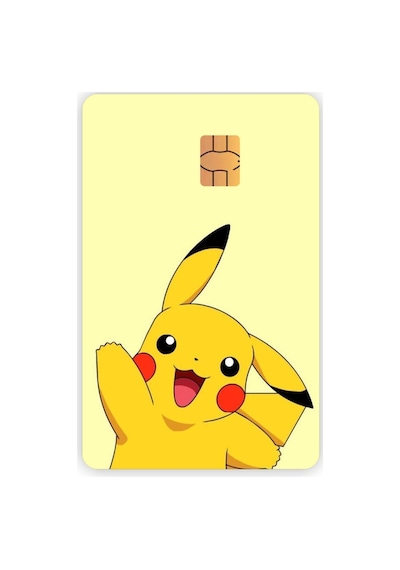 Pikachu Kart Kaplama Sticker Kart Etiketi