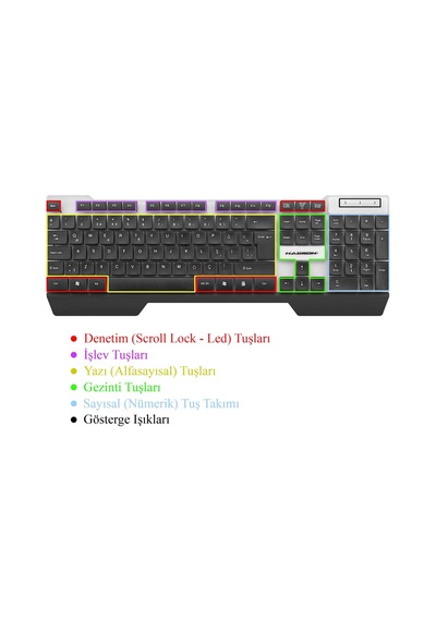 Hadron Hd868 Klavye Oyun Ledli Slim Q