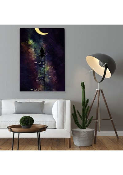 Bk Home Hayallere Yolculuk Yapan Kız Tasarımlı Kanvas Tablo 50X70