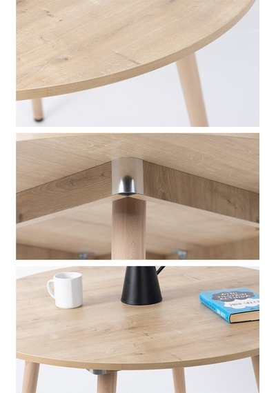 Bistro 80 Cm / Yuvarlak Mutfak Masası / Yuvarlak Yemek Masası / Meşe
