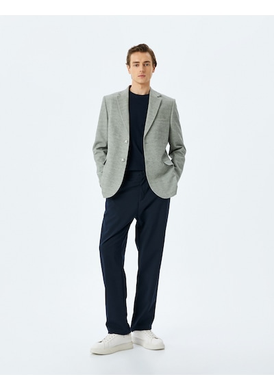 Koton Slim Fit Düğmeli Pamuk Karışımlı Mono Yaka Klasik Blazer Ceket Antrasit 5sam50005hk Antrasit Koton Slim Fit Düğmeli Pamuk Karışımlı Mono Yaka Klasik Blazer Ceket Antrasit 5sam50005hk Antrasit