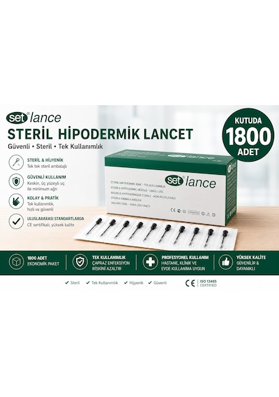 Set İnject Tıpset Steril Siyah İğne Ucu-1800 Adet