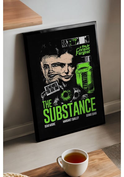 Substance Siyah Ahşap Çerçeveli Poster, Film Duvar Tablosu