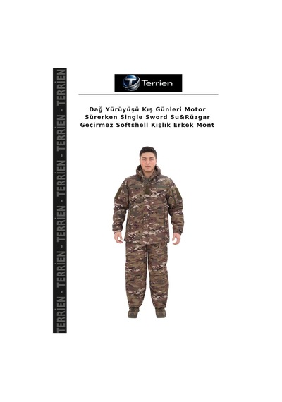 Terrien Dağ Yürüyüşü Kış Günleri Motor Sürerken Single Sword Su&rüzgar Geçirmez Softshell Kışlık Erkek Mont Çok Renkli
