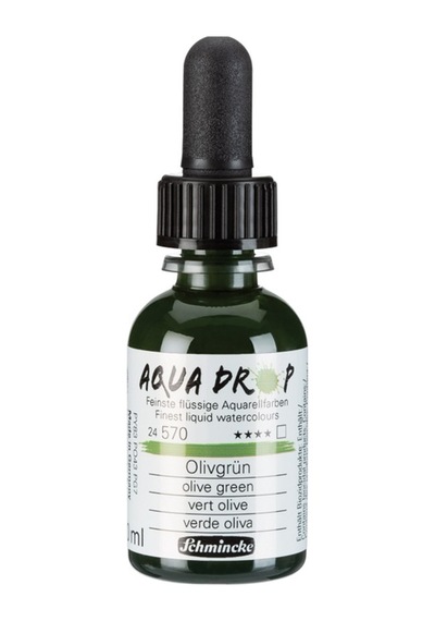 Schmincke Aqua Drop Sıvı Suluboya 30ml - Olive Green