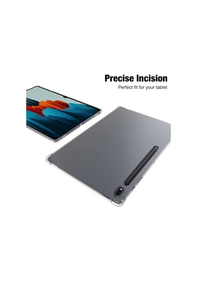 Samsung Galaxy Tab S9 Ultra Uyumlu Sm-x910 Kılıf Şeffaf Anti Şok Köşe Korumalı