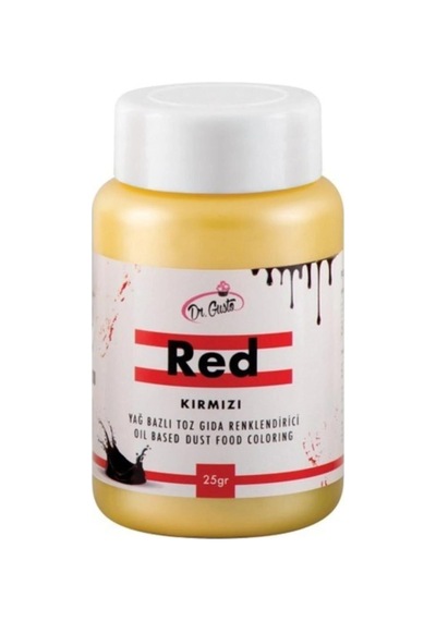 Dr Gusto Kırmızı Yağ Bazlı Toz Gıda Boyası 25 Gr
