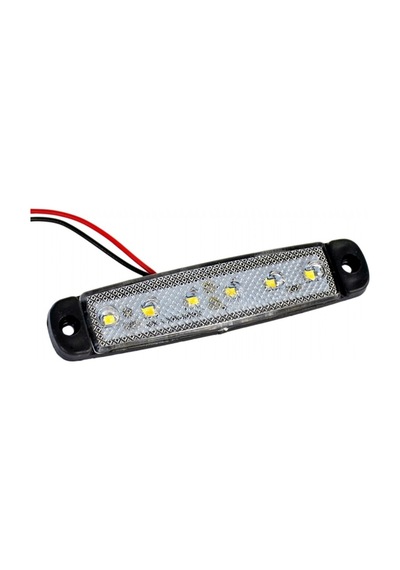 TAS 12V Parmak Lamba 6 Ledli Beyaz 9,5x2 cm İnce TAS.004B-12 (10