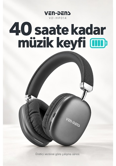 Ven-dens VD-HP014 Bluetooth 5.3 Kulak Üstü Kulaklık