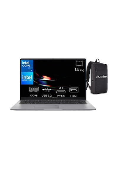 Asus Exper TBook P1 P1403CVA-C716512G0D-K10 i7 240H 64 GB 1 TB 14" Free Dos FHD Dizüstü Bilgisayar