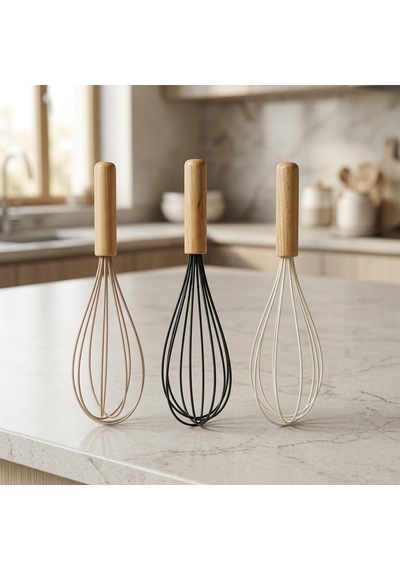 30 Cm Bambu Saplı Silikon Çırpıcı, Kek Hamuru Sos Krema Yumurta Ve Karışımlar İçin El Çırpıcısı, Yapışmaz Yüzeylere Uygun, 3 Renk Asorti Karışık Gönderim