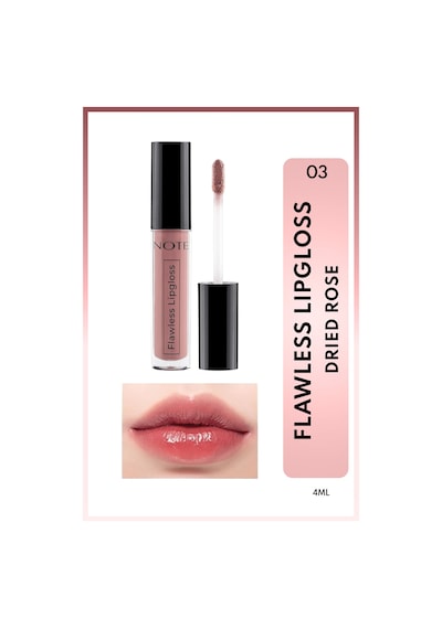 Note Cosmetique Flawless Lipgloss Nemlendirici Dudak Parlatıcısı - 03 Dried Rose - Pembe