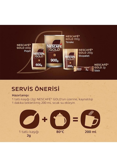 Nescafe Gold Kahve Poşet 200 G Öğütülmüş