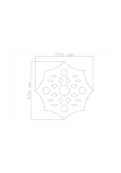Motifpiyer Tavan Spot Göbek Tsg-79-Sekingen-56Cm Çap