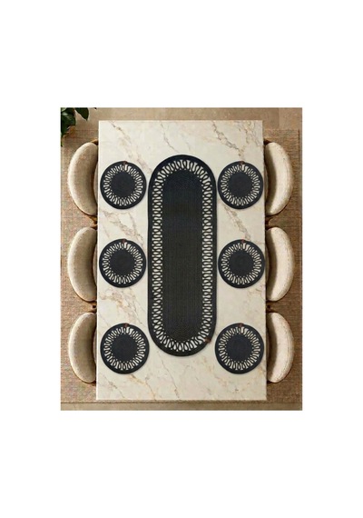 Nakkaş Home Beyaz Jüt Runner Ve 6'lı Supla Seti Trikotlu 35x100 Cm Runner + 33x33 Cm Jüt Amerikan Servis Doğal Masa Dekorasyonu Siyah Nakkaş Home Beyaz Jüt Runner Ve 6'lı Supla Seti Trikotlu 35x100 Cm Runner + 33x33 Cm Jüt Amerikan Servis Doğal Masa Dekorasyonu Siyah