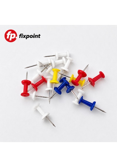Harita Çivisi Çok Renkli 1 Kutu 20 Adet Fixpoint P-2459