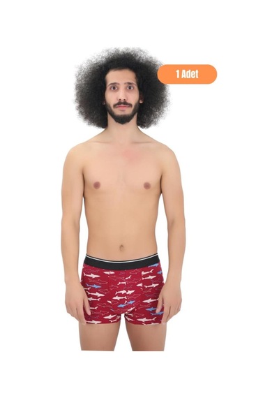 Andredimoda Erkek Pamuklu Likralı Boxer 5'li Premium Paket Çeyizlik Özel Dizayn Desenli-1 Desenli-1