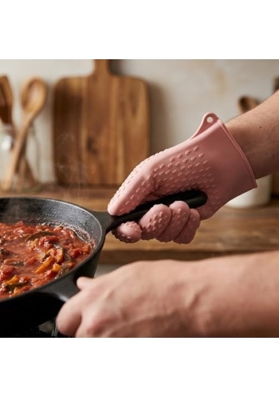 Silikon Fırın Eldiveni, Isıya Dayanıklı, Kaymaz Dokulu, Mutfak İçin, Mint Ve Pembe Renk Seçenekleri Çok Renkli
