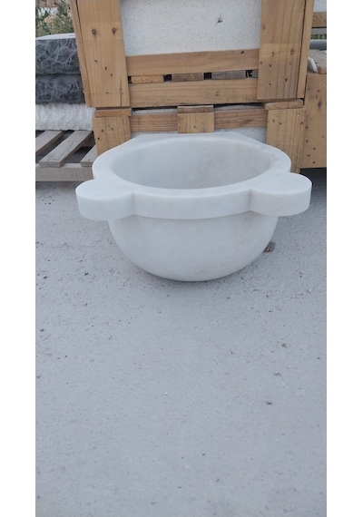 Beyaz Mermer Hamam Kurnasi Banyo Taşi Beyaz