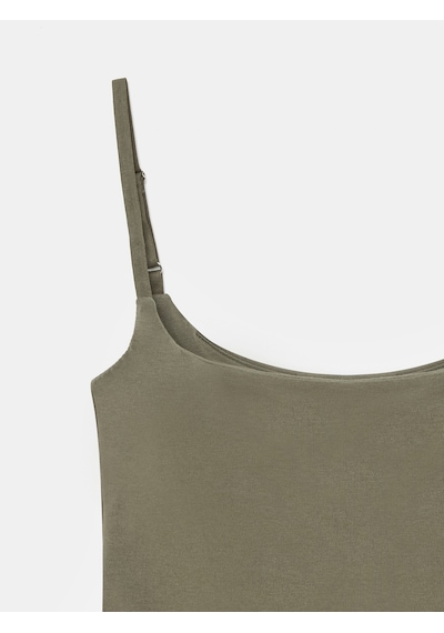 Dilvin 21200 Bra-free Askılı Top-haki