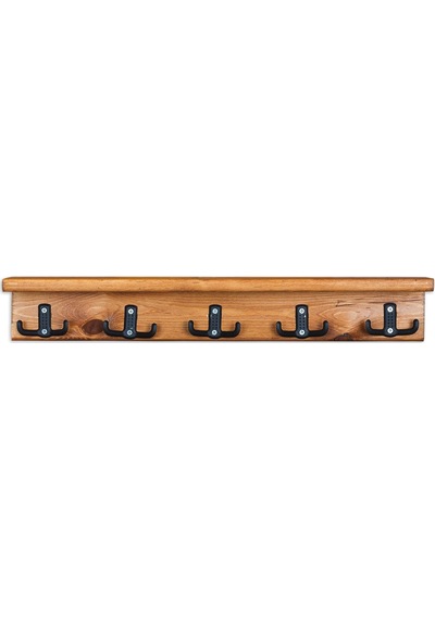 Dekoratif Ahşap Duvar Rafı Askılık Antre Hol Baharatlık Kupa Rafı 60x9x11 Cm Meşe