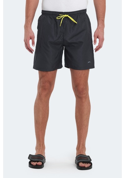 Slazenger Reno Erkek Cepli Deniz Şortu Koyu Gri Mayo Koyu Gri