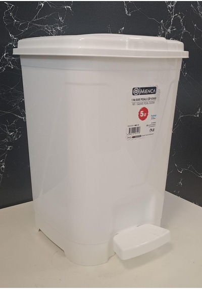 Merdem Pedallı Çöp Kovası Kare 1 No 5 Lt Beyaz Mrd-121 Diğer