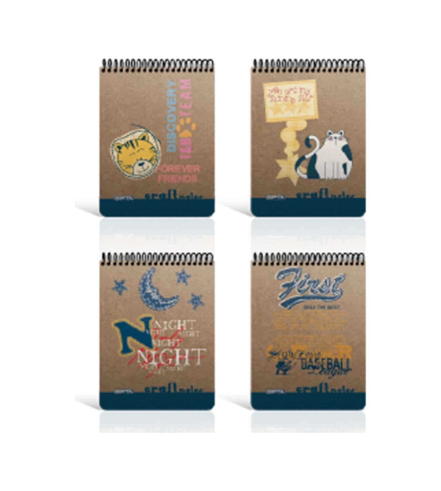Bloknot Craft Spiralli Sert Kapak Kareli 100 Yp A6 1790 Beyaz