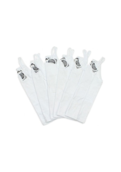 Gümüş Iç Giyim Ip Askılı Kız Çocuk Atlet 6 Lı Paket