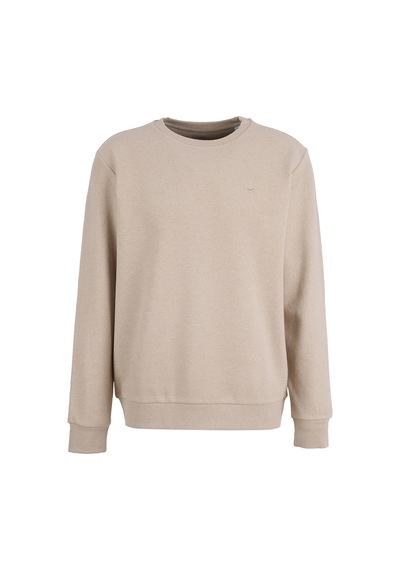Mustang Bej Erkek Basic Nakışlı Sweatshirt M6wm-swt1590