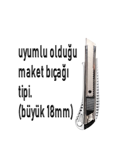 Elka Maket Bıçağı Yedeği 10Lu Paket Geniş 18MM Kalın Maket Ağzı