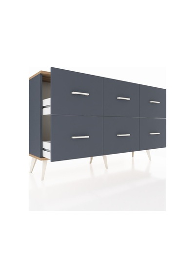 Arges Konsol 6 Çekmeceli 132x30x83 Antrasit-çam/antrasit Çam/antrasit Arges Konsol 6 Çekmeceli 132x30x83 Antrasit-çam/antrasit Çam/antrasit