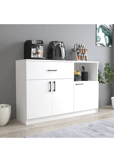 Tanmob Mtd0401 İnci 128 Cm Kapaklı Çekmeceli Alt Mutfak Dolabı Beyaz Beyaz Tanmob Mtd0401 İnci 128 Cm Kapaklı Çekmeceli Alt Mutfak Dolabı Beyaz Beyaz