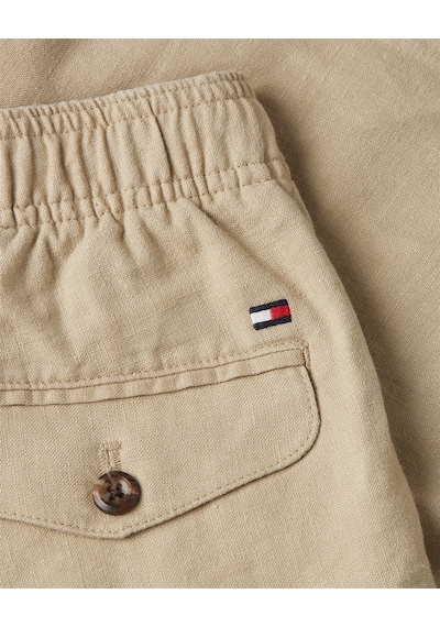 Tommy Hilfiger Harlem Po Lınen Short Erkek Yeşil Şort - Mw0mw37804