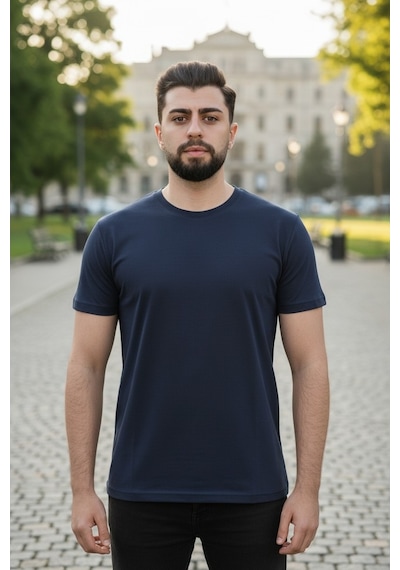 Luxıc Core Unisex Siyah %100 Pamuk Basic Tişört Bisiklet Yaka Kısa Kol Rahat Kesim Günlük Yazlık M - Lcr-ts-sıyah