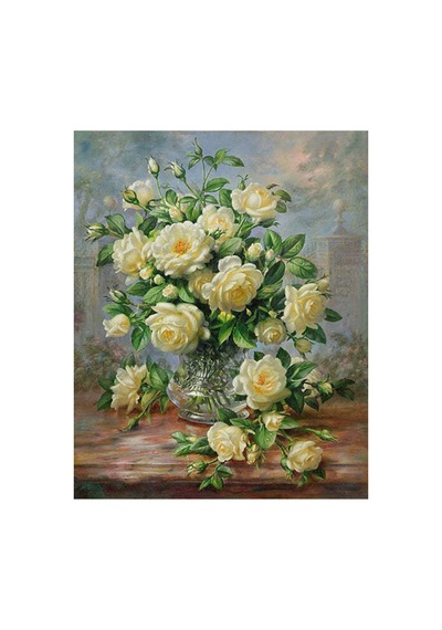 Prenses Diana Çiçekleri Çerçevesiz 40x50 Sayılarla Boyama Hobi Seti