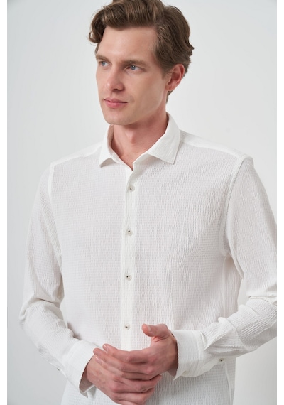 Morven Erkek Beyaz Gofre Trend Desenli Dynamic Fit İtalyan Yaka Gömlek 25ms004023600 Beyaz Morven Erkek Beyaz Gofre Trend Desenli Dynamic Fit İtalyan Yaka Gömlek 25ms004023600 Beyaz