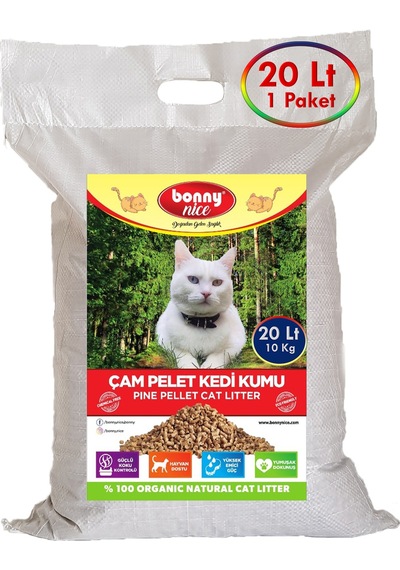 Bonny Nice Doğal Çam Peleti Kedi Kumu 20 L