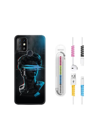 Infinix Hot 10 Kılıf Kablo Koruyuculu Alone 1668