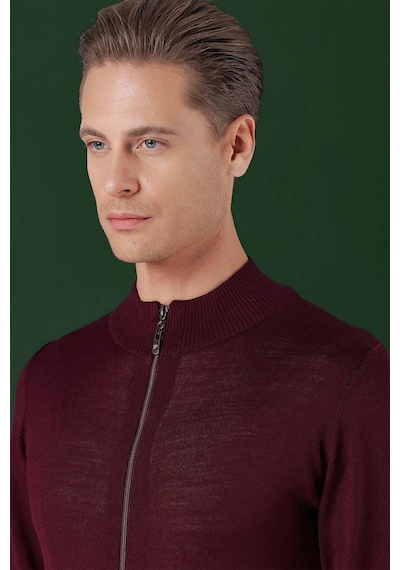 Efor Tr 860 Slim Fit Bordo Klasik Triko Bordo