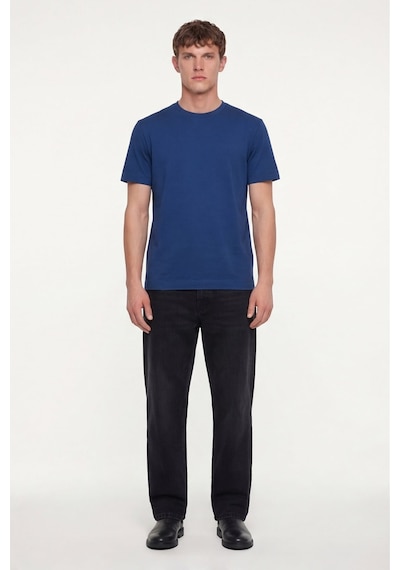 Sabri Özel Erkek Parlement Normal Kesim Regular FitPamuk Dokuma Bisiklet Yaka Basic T-shirt