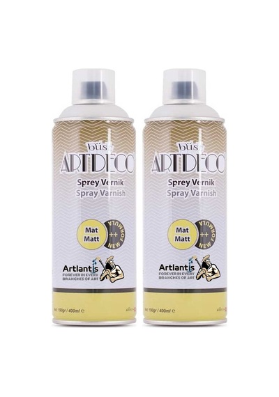 Mat Akrilik Vernik 400 Ml Sprey 2 Adet Kalıcı Şeffaf Koruma İç Ve Dış Mekan Çizilmeye Karşı Dayanıklı Kalıcı