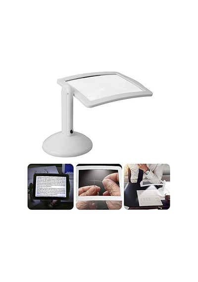3x 360 Derece Döndürme Ekranlı, Çok Fonksiyonlu Masaüstü Büyüteç 3x