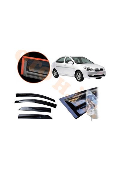 Hyundai Accent Era Cam Rüzgarlığı Parlak Siyah Tam Uyumlu