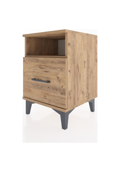 Hyperion Komodin Tek Raflı Tek Çekmeceli 44x44x64 Çam-çam Çam