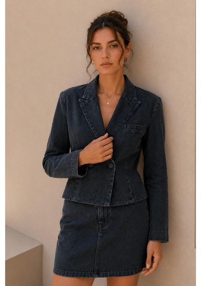 Alexandergardi Denim Blazer Ceket Koyu Lacivert