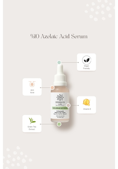 Dermacia Labs Leke Karşıtı ve Aydınlatıcı %10 Azelaik Asit Serum 30 ML