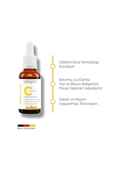 Vitayes Vitamin C + Hyaluronik Asit Serum 2 x 30 ML