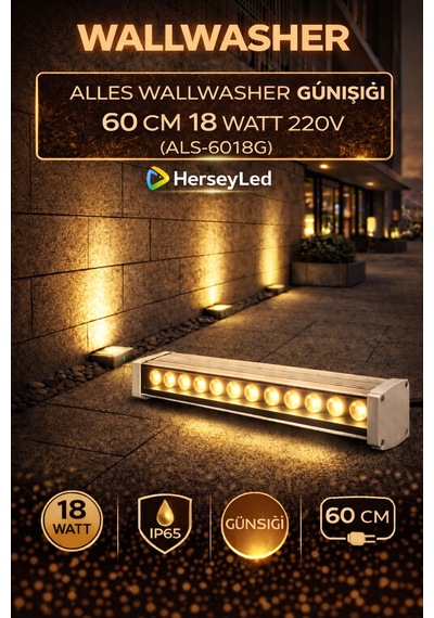 Alles Wallwasher Günışığı 60 Cm 18 Watt 220v Gün ışığı