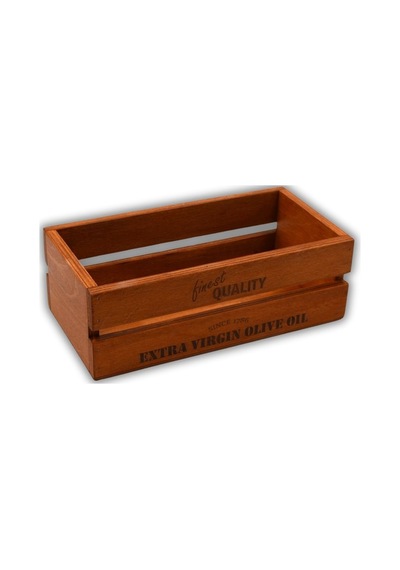 Ahşap Kasa Zeytinyağlık Yağdanlık Organizer 30x15cm